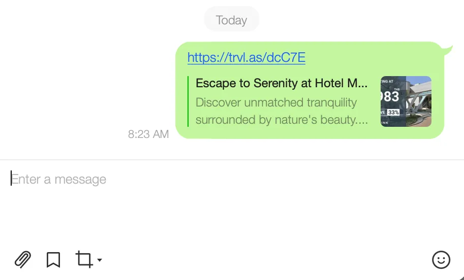 Wink Shareable Link previewed in Line